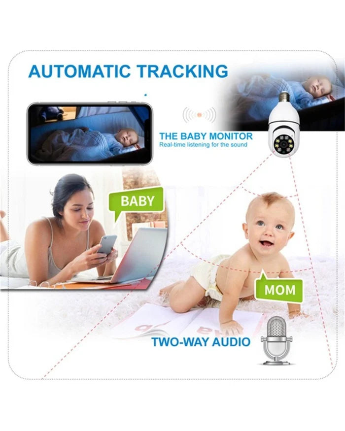 360° WiFi Bulb Security Camera