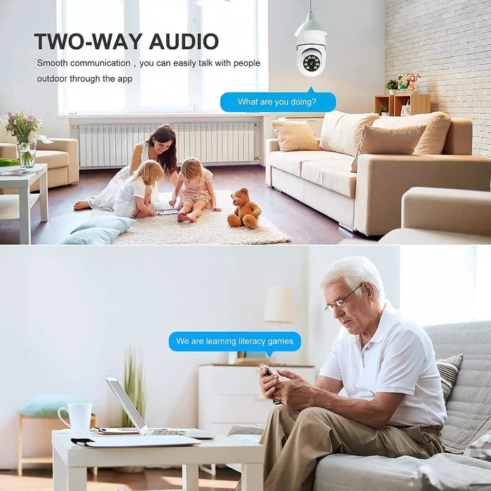 360° WiFi Bulb Security Camera
