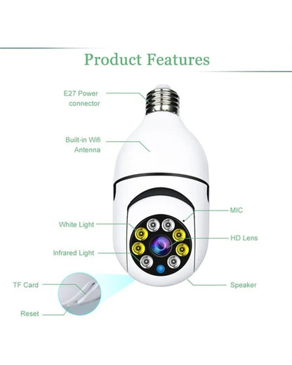 360° WiFi Bulb Security Camera